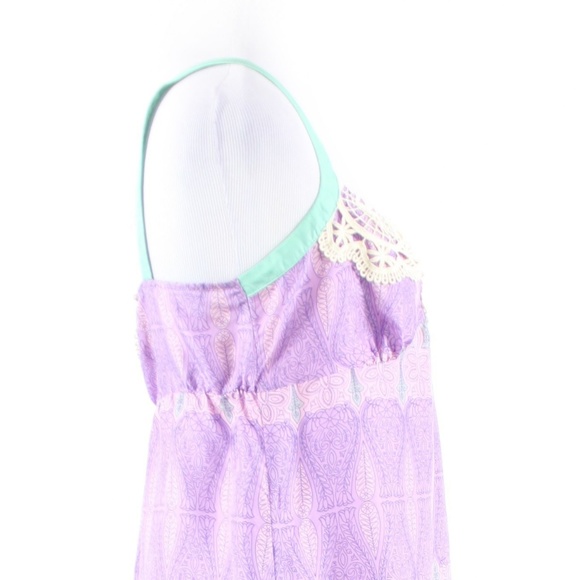 Feather Bone purple silk dress S - Picture 6 of 8